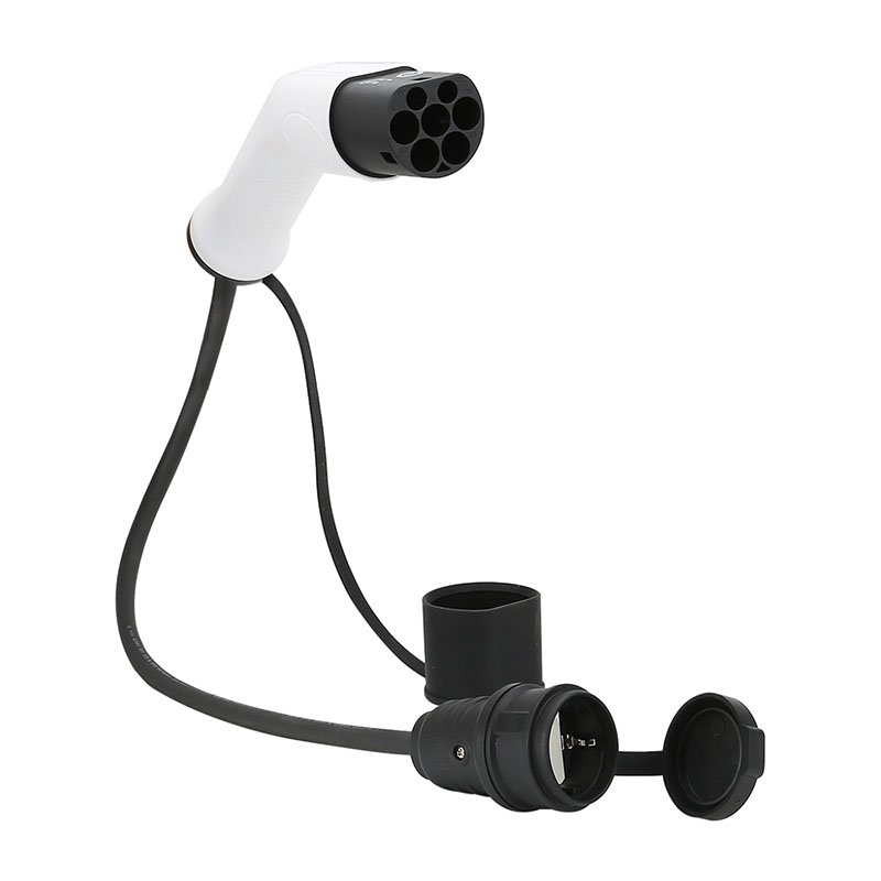 IEC 62196 Type 2 plug to schuko socket ev adaptor for extending